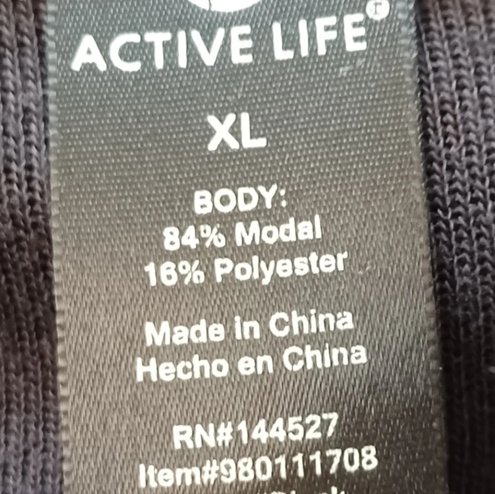ACTIVE LIFE Black Women's Exercise or Casual Top XL